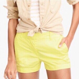 J Crew Pale Yellow Chino Shorts